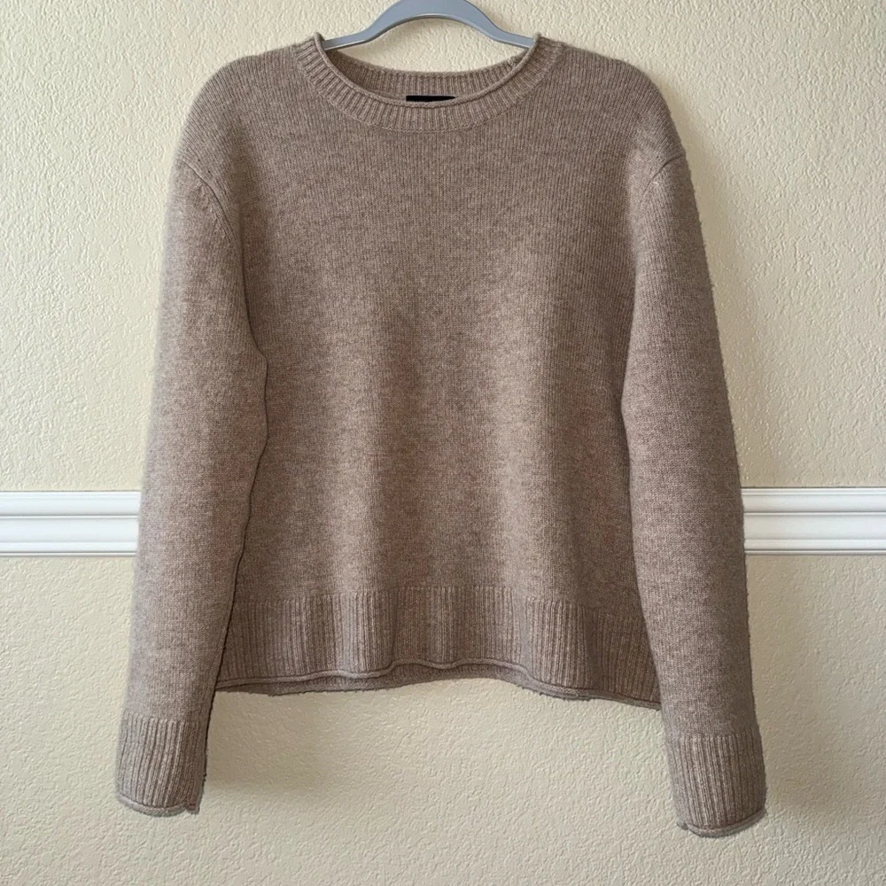 Quince 100% Cashmere Oversized Crewneck Sweater Cream Oatmeal Size Medium - Picture 7 of 8